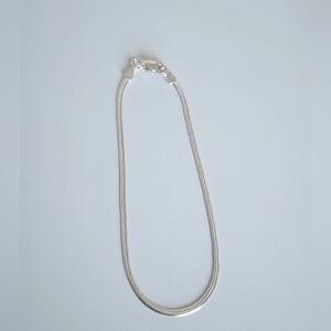 925 Sterling Silver Flat Snake Chain Bracelet Style Minimalist